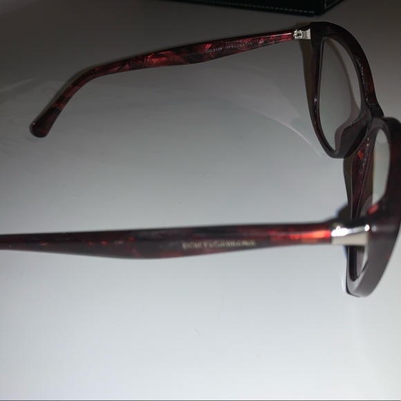 Dolce & Gabbana cat eye burgundy eyeglasses - Picture 3 of 6